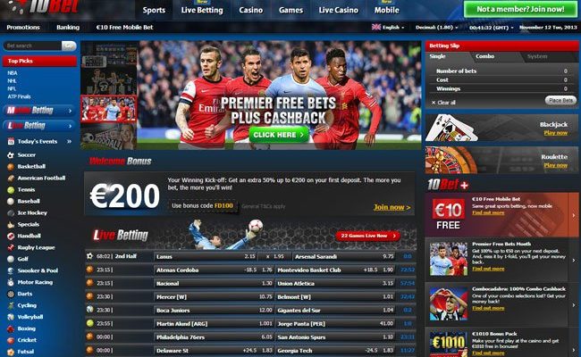 Снимка на сайта 10bet