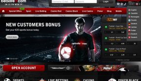 Betsafe.com начална страница