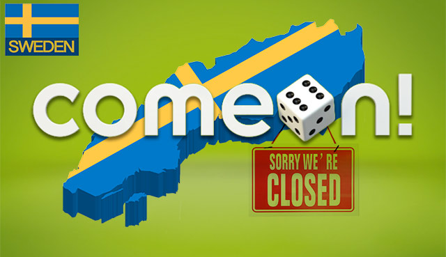 Comeon затвори казина в Швеция